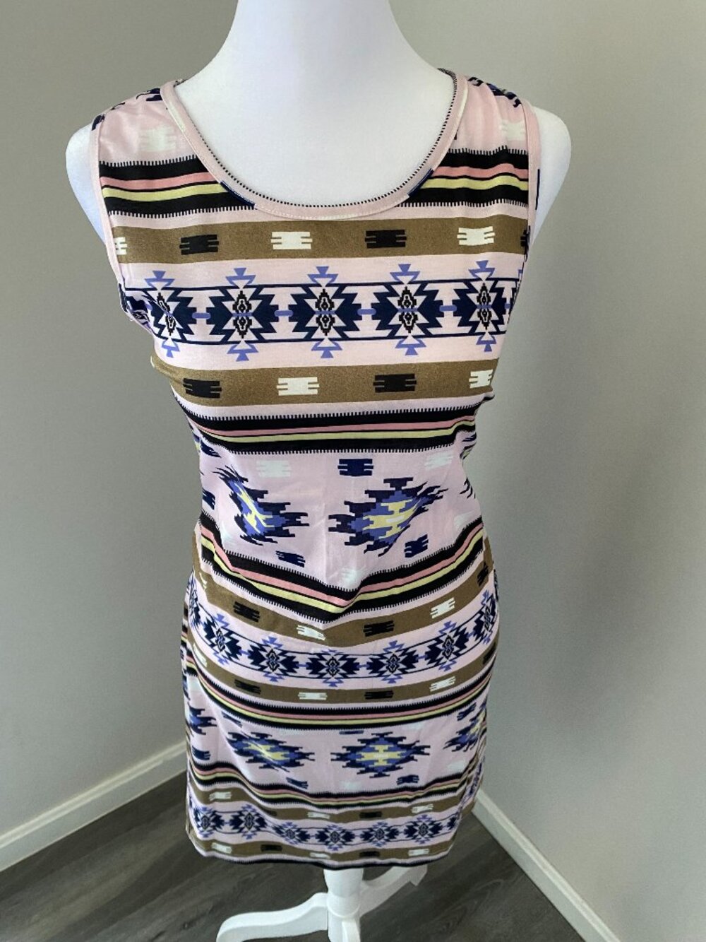 Purple Aztec Tribal Tank Dress